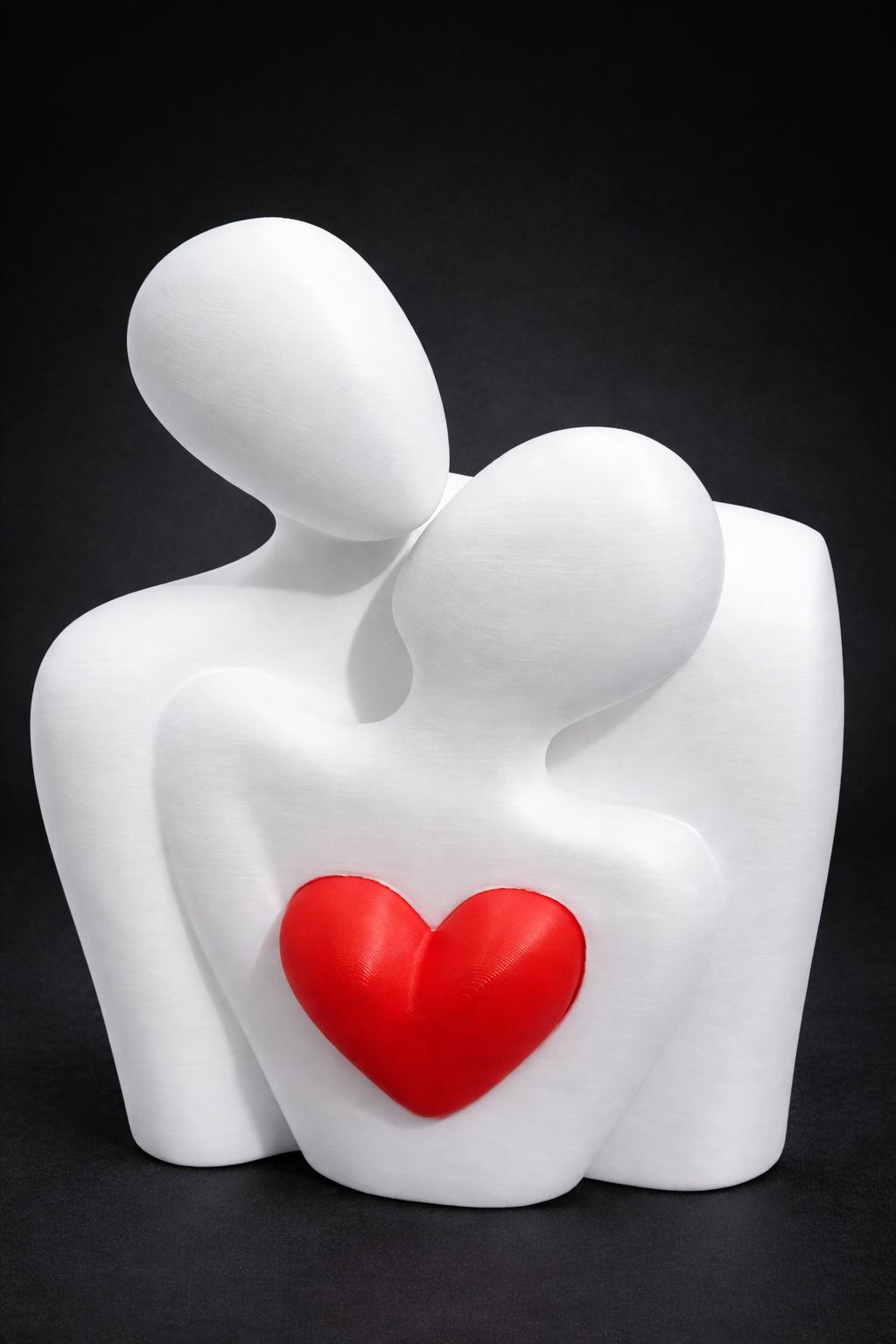 Romantic Couple Heart Showpiece for Home Decor | 3D Printed Love Statue | Gift for Couples (5 Inch)